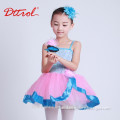 Designer one piece party dress children girl latin dance dress cheap ballet tutu costume D032003